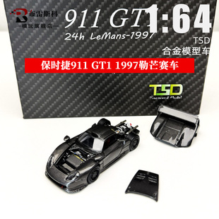 TSD 1:64 保时捷911 GT1 1997勒芒赛车 全碳 Transcend 合金车模
