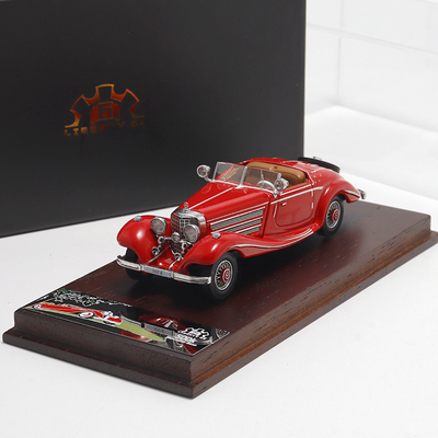 Liberty 奔驰500K敞篷古董车梅赛德斯 1:64 仿真合金汽车模型摆件