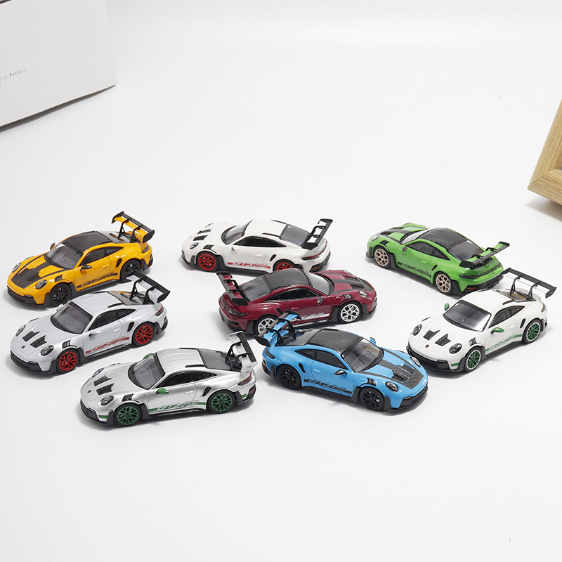 迷你切MINICHAMPS 1:64 保时捷 911 992 GT3 RS 仿真汽车模型摆件