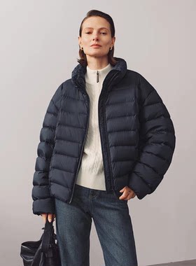 MM麦家90鹅绒立领保暖排骨羽绒服短款商场同款2026冬装5HA180351