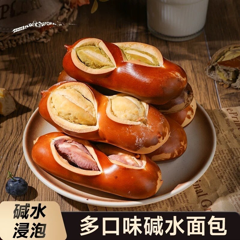 低脂碱水棒夹心面包0代餐零食