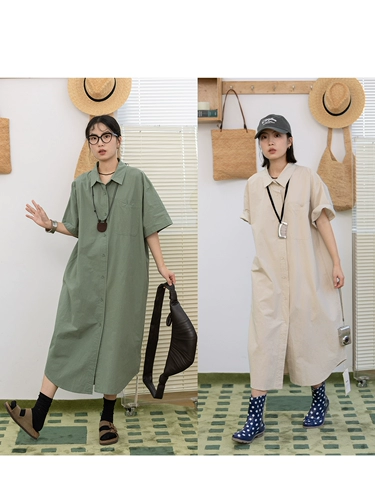 [Congqi] Chao стоимость -эффективная/повседневная ленивая юбка/высокая поддержка хэпмарской хлопковой/свободной юбки рубашки