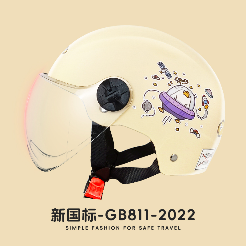 3c认证电动车半盔头盔摩托车夏季