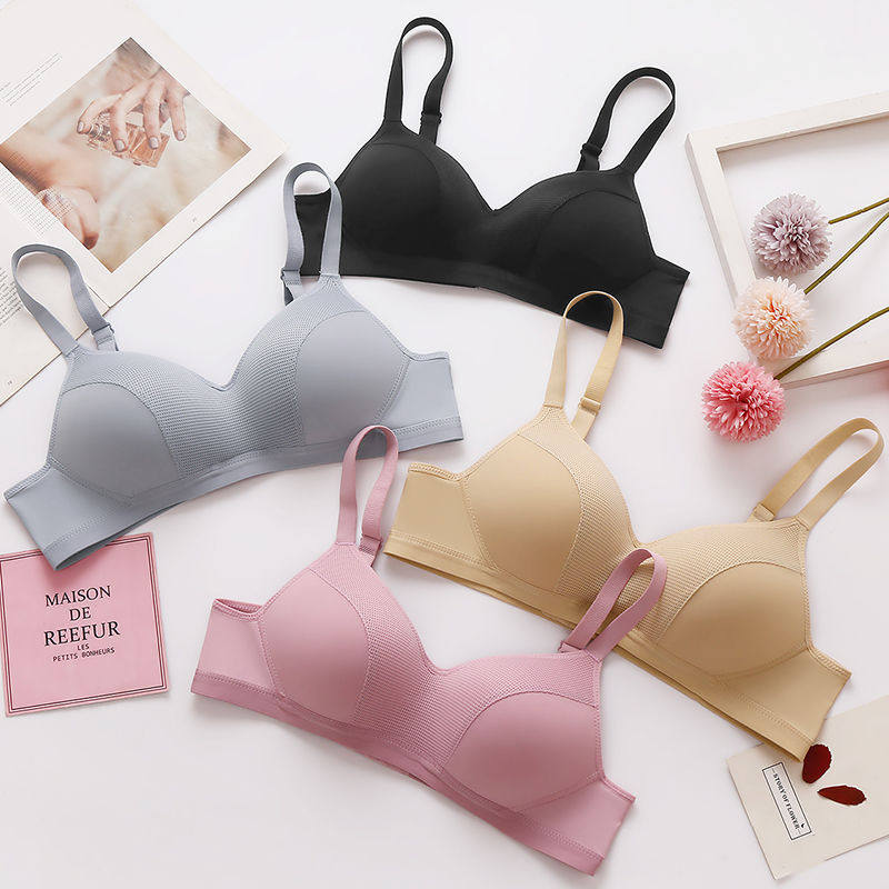 新款无钢圈无痕婴儿棉文胸罩糖果色亲肤棉大胸显小大码内衣女简约,女士内衣/男士内衣/家居服,文胸,淘宝优惠券,粉丝福利购,淘宝优惠卷