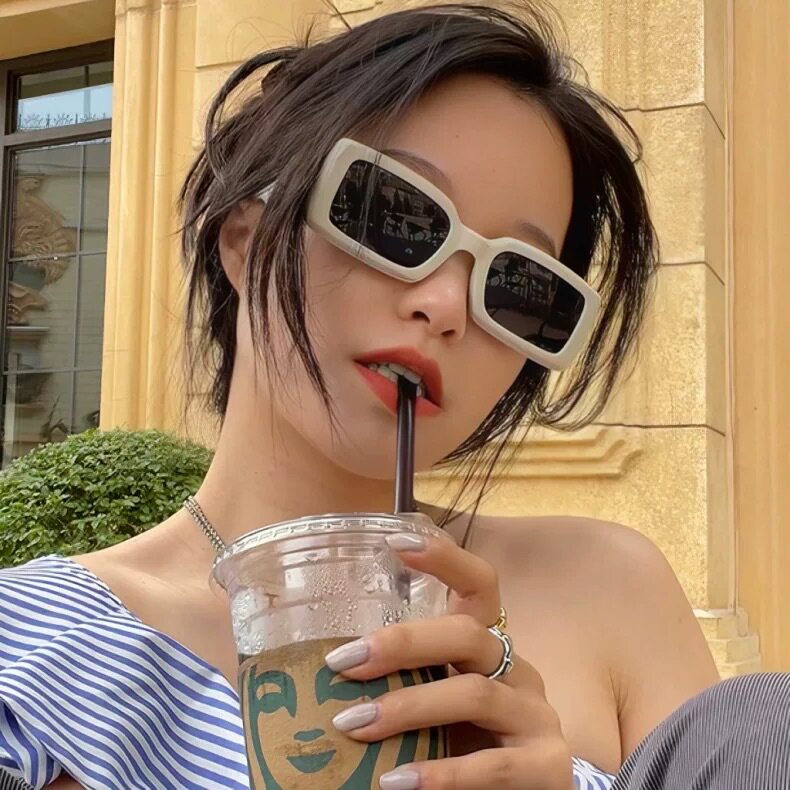复古方框墨镜女高级感大脸显瘦新太阳眼镜