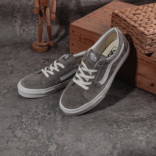 VN0A4UUKB7W LOW灰色翻毛皮低帮运动休闲板鞋 VANS范斯鞋 男女SK8