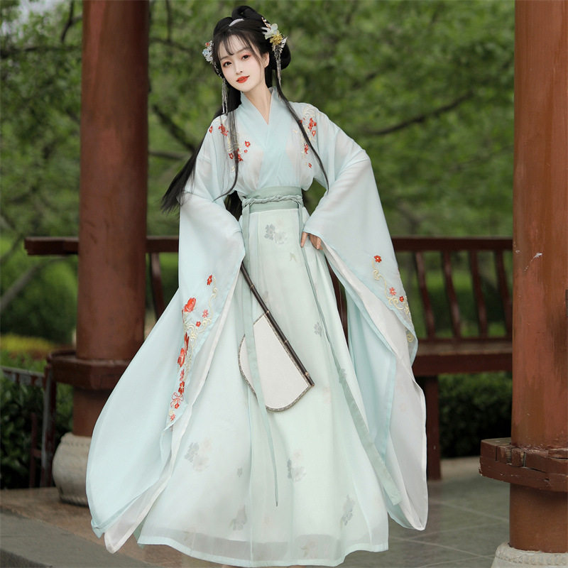魏晋制南北朝汉服女2026新款夏季改良广袖齐腰交领中国风仙气古装