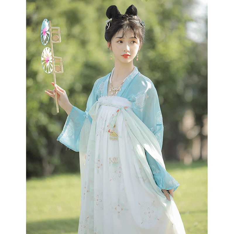 素渺原创汉服女夏季仙气风唐制齐胸襦裙日常改良全套薄款夏日欧美
