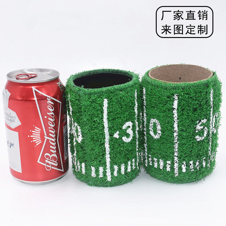 厂家草皮材质可乐罐套子11*6.5啤酒罐可乐杯套一个起批保温