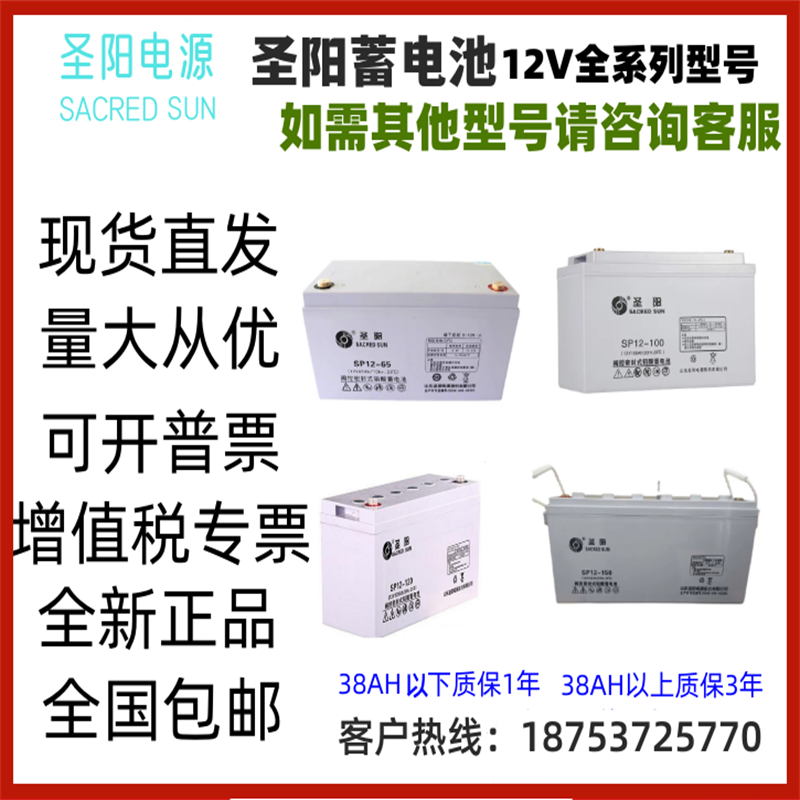 圣阳蓄电池SP12-100机房安防监控