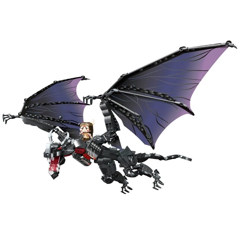 启蒙积木迷你世界黑龙拼装儿童男孩子玩具益智模型生日礼物72025