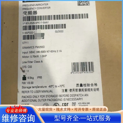 {议价}西门ziSINAMICS PM250D变频器 型号6SL352