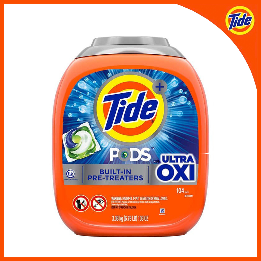 美国汰渍Tide Pods with Ultra Oxi洗衣凝珠 104颗