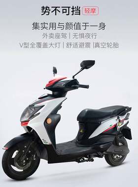 立马电动车 72v长跑王男女跑外卖成人代步极锐电动轻便摩托电瓶车