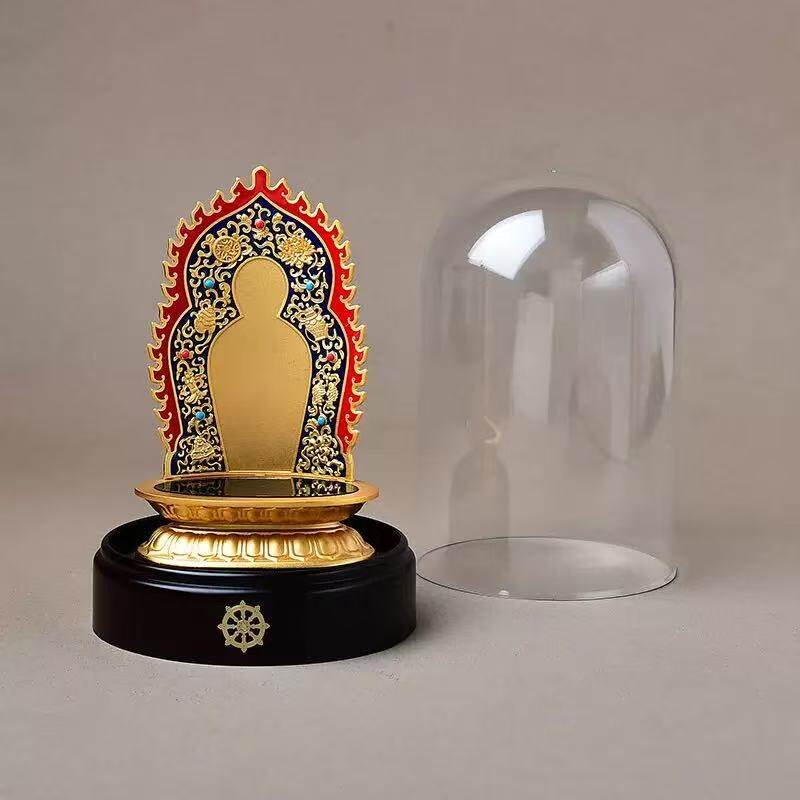 藏风唐卡专用底座，3D立体浮雕铜