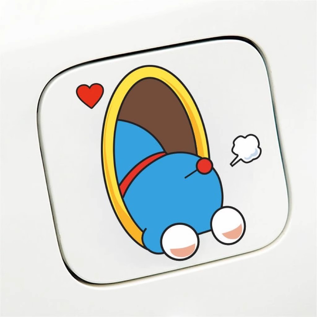 哆啦A梦垃圾桶贴纸可爱动漫卡通