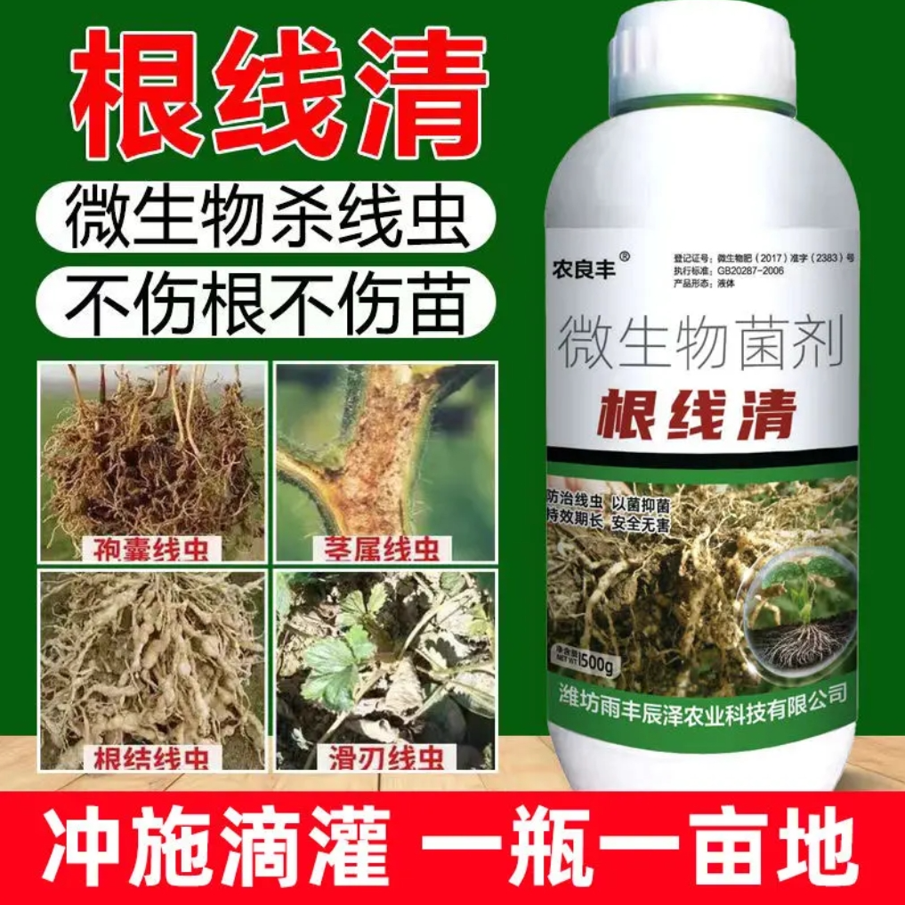 农良丰根线清根结线虫专用药淡紫拟青霉紫孢菌姜黄瓜辣椒虫卵防治