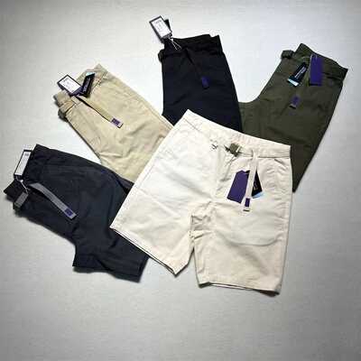 休闲裤素面短裤腰带款