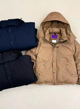 日单 紫标连名JS 65/35MountainShortDownJcaket可拆卸连帽羽绒服