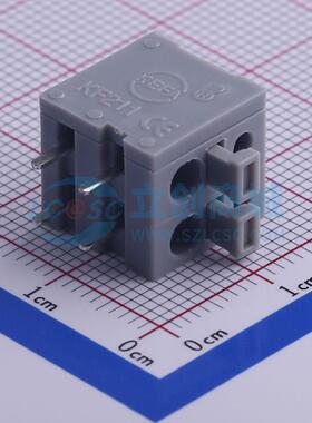 5只起 弹簧式接线端子 KF211R-5.0-2P 弯插,P=5mm 2P 电子元器件
