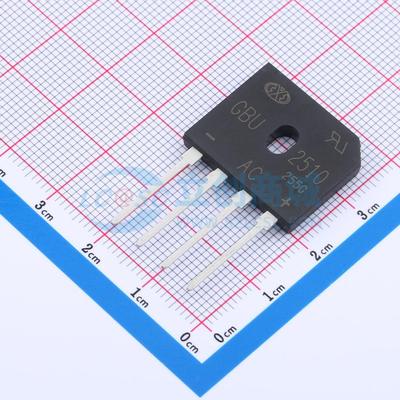 整流桥 GBU2510 GBU 1kV 25A JUXING(钜兴) 原装 电子元器件配单