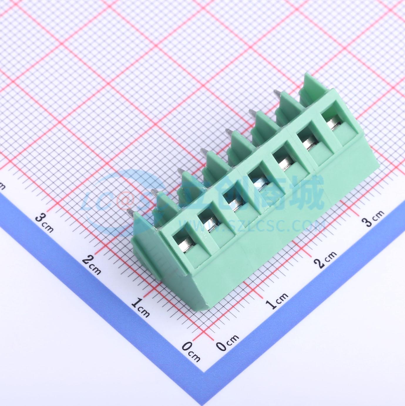 螺钉式接线端子 DB103-5.0-7P-GN-S 插件,P=5mm 1x7P 电子元器件