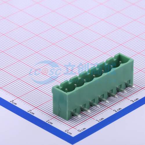 插拔式接线端子 DB2ERC-5.08-7P-GN 弯插,P=5.08mm 板端/插座-闭