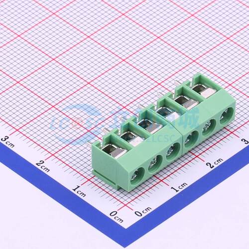 螺钉式接线端子 WJ126V-5.0-6P 插件,P=5mm 1x6P 电子元器件配单
