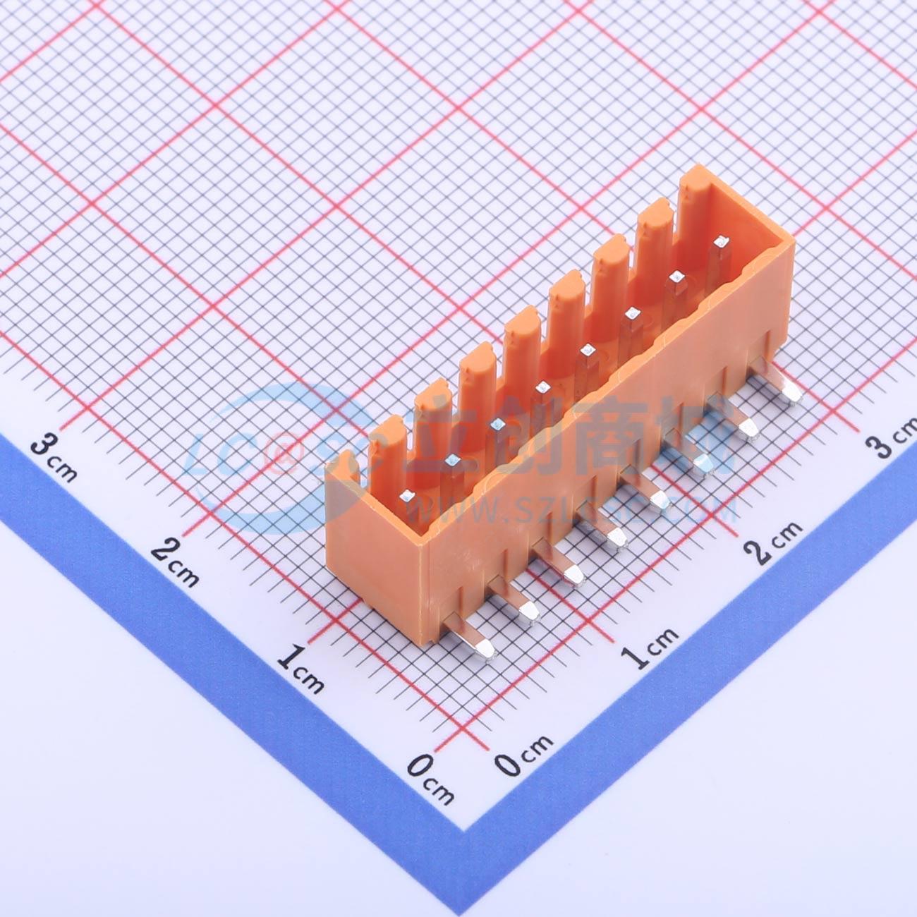 插拔式接线端子 KF2EDGJRC-3.5-8P 弯插,P=3.5mm 板端/插座-闭口