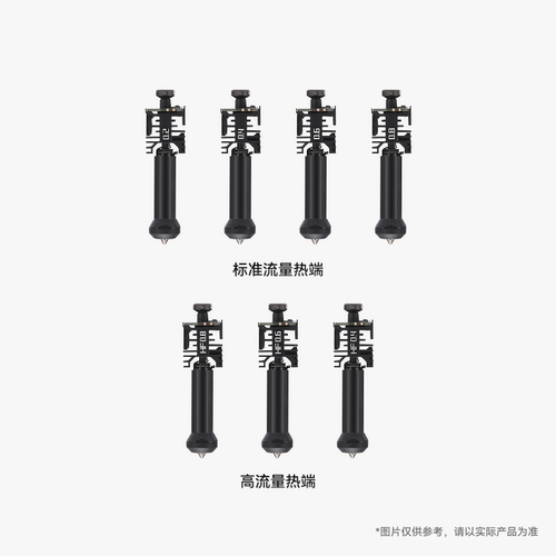 拓竹 0.2mm/0.4mm/0.6mm/0.8mm 标准流量和高流量智能感应热端 3D打印机配件 【H2C适用】