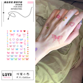 可爱小图 彩色纹身贴纸女男防水持久遮疤腿部锁骨手臂手指高级感