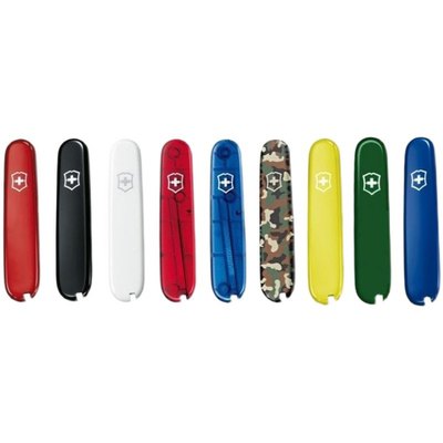 进口维氏VICTORINOX 91mm瑞士军刀原装配件金属标贴片刀柄外壳