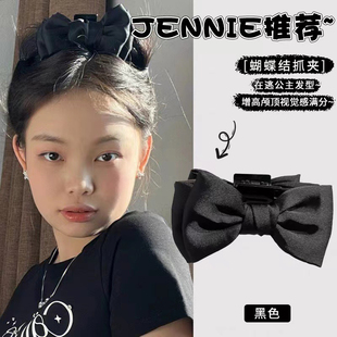 白露同款在逃公主黑色双面大蝴蝶结抓夹公主头鲨鱼夹后脑勺发饰女