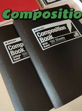 凯萨黑色PP封面笔记本美式加厚本子B5记事本简约学生课堂记录本