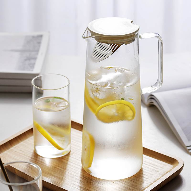 ins耐高温玻璃冷水壶日式家用储水冷萃凉水杯套装大容量凉茶壶