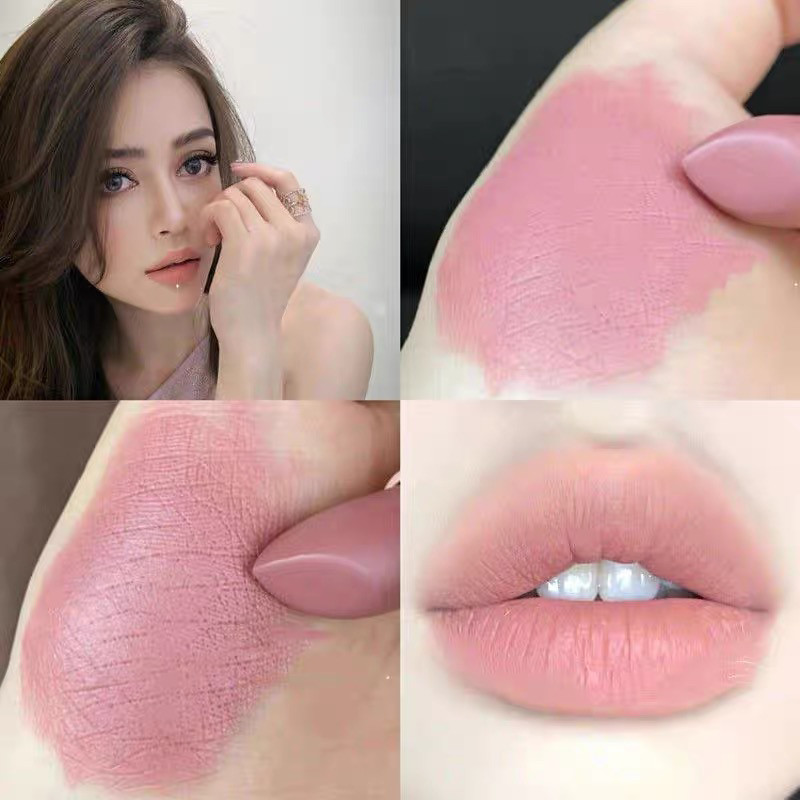 小众奶油淡裸粉色蜜桃哑光素颜口唇膏/口红