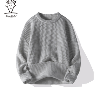 圆领宽松保暖休闲毛衣百搭打底加厚针织衫 新款 秋冬 DIDO FIDO
