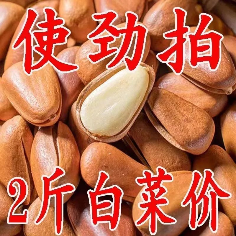 【大降价】东北松籽大颗粒2024新货手剥松籽开口松坚果子仁零食