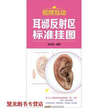 【正版书籍】 视频互动耳部反射区标准挂图 李志刚 安徽科学技术出版社