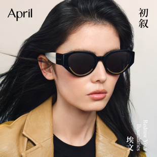 April 浪漫猫眼度假风防紫外线太阳镜墨镜 EVAN2025SS高智感法式