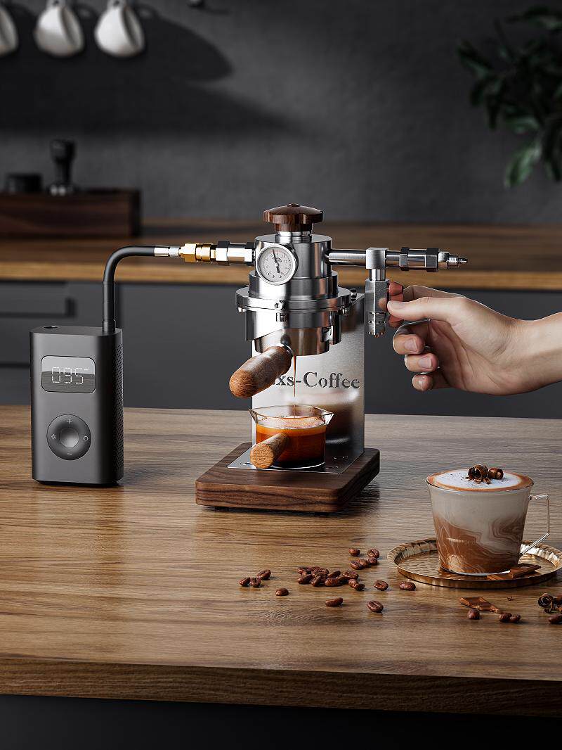 阿莱蔓气动咖啡机小型家用意式浓缩户外便携阿莱曼巴雷特气压咖啡