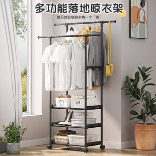 现简约卧室简易多功能衣衣帽架晾衣架宿落地服舍挂衣架衣代架家用