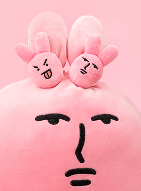 粉红兔子myfriend原创毛绒头绳可爱发圈女生卡通发绳头饰小礼物