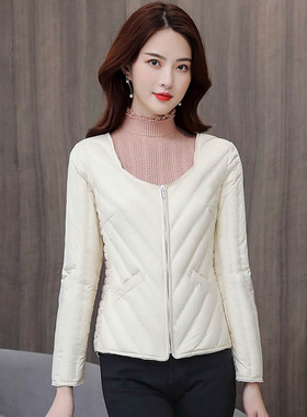 羽绒内胆女修身长袖轻薄短款马甲打底内穿低领背心大码保暖羽绒服