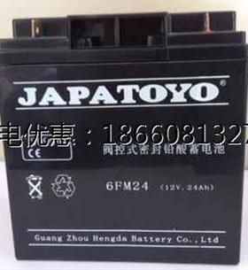 JAPATOYO东洋蓄电池6-GFM24 12V24AH UPS主机外接12V24AH蓄电池