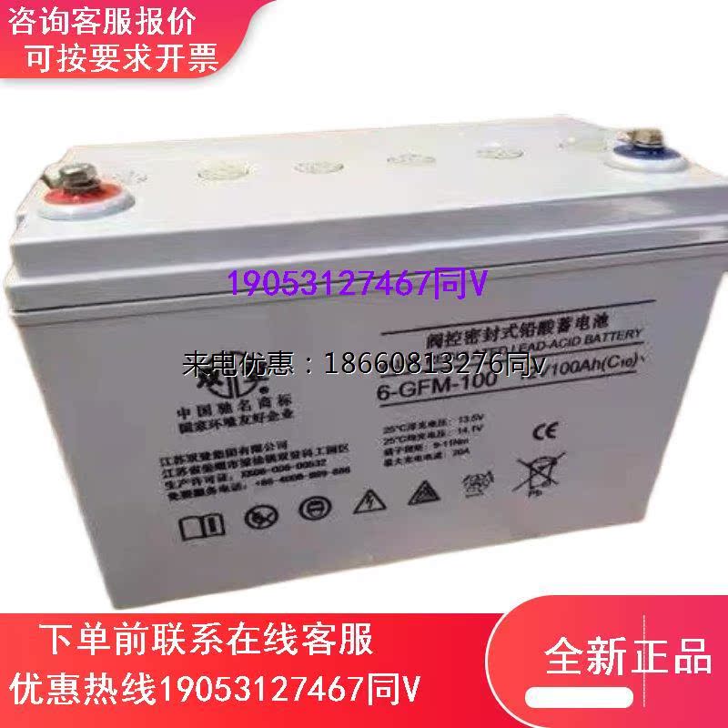 双登蓄电池6-GFM-100铅酸免维护12V100AH EPSUPS直流屏光伏太阳能