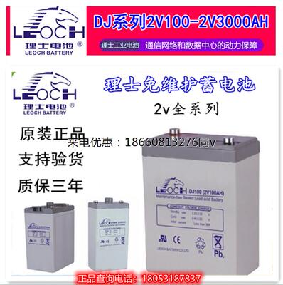 LEOCH理士蓄电池DJ2V100AH200AH300AH400AH500AH600AH800AH1000AH