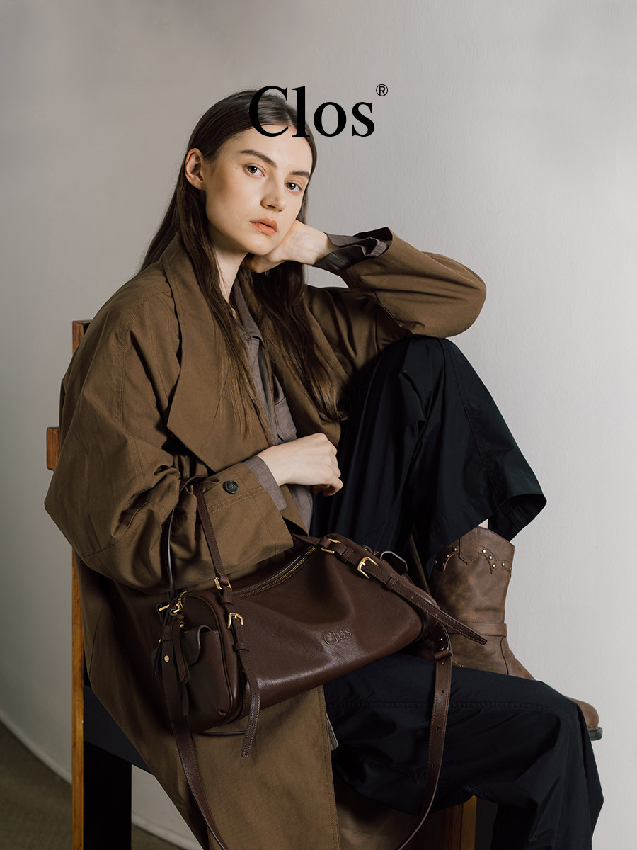 Valentine's Day Gift | Clos New Forma Pillow Bag Vegetable-Tanned Top Grain Cowhide Shoulder Crossbody Bag - Thumbnail 5