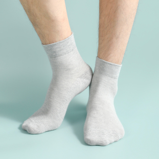 网眼透气商务袜SXBYM25105 款 M袜子男士 中筒春夏棉质吸汗防臭夏季