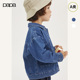 papa爬爬秋季 儿童外套男女童大口袋牛仔外衣纯棉衬衫 休闲